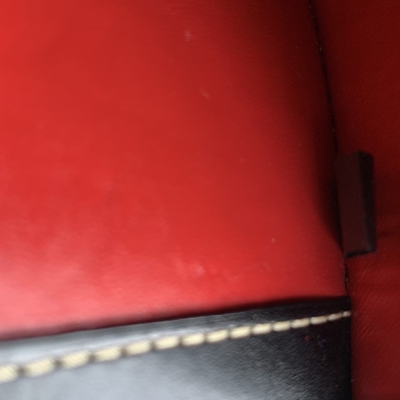 VINTAGE DOONEY & BOURKE Signature Jacquard and Black Leather Wristlet - Picture 10 of 14